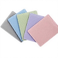 Tapis d'acupression rectangulaire en silicone souple, durable, écologique, portable, couleur personnalisée, pour la marche et le jogging en intérieur