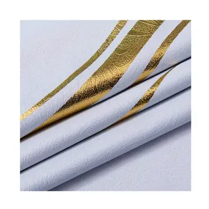 カーテン用ベルベット生地グレーがかった白とゴールド美しい色OEM品質ファッションデザイン