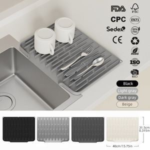 Tapete Antideslizante de Alta Calidad de PVC y Silicona para Mostrador, Tapete Absorbente de Goteos para Bar, Tapete de Drenaje para Cocina - Product Image 3