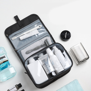 Kit Dopp para hombre y <span class=keywords><strong>mujer</strong></span>, organizador de artículos de tocador colgante, bolsa de lavado, dureza suave, poliéster duradero, almacenamiento diario, maquillaje, ducha de baño - Product Image 4