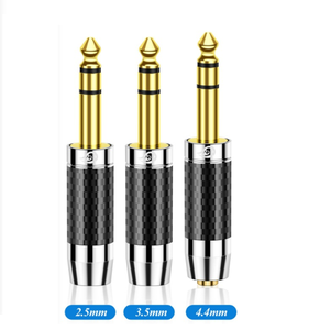 อะแดปเตอร์แปลงเสียงแบบใหม่ หัวเสียบ TRRS 6.35 มม. เป็นแจ็ค <span class=keywords><strong>TRRRS</strong></span> 4.4 มม.  6.35 มม. เป็น 2.5 มม. และ 6.35 มม. เป็น 3.5 มม. - Product Image 1