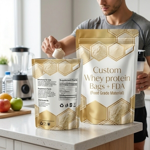 Fitness Supplement Packaging <b>Bags</b> Resealable <b>Zip</b> Lock Matte Mylar Stand Up Pouches Custom Printed 7-Day Sample Production - Product Image 2