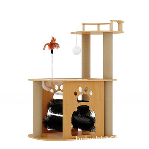 Nuevo árbol rascador para gatos, cama para gatos, árbol rascador universal para todas las estaciones, poste rascador integrado con cápsula espacial para gatos. - Product Image 1