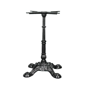 Base de table industrielle en fonte grand noir <span class=keywords><strong>4</strong></span> <span class=keywords><strong>pieds</strong></span> de table basse piédestal de table à manger revêtement de poudre de jambe de mini barre pour l'hôpital - Product Image 1