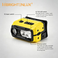 Linterna Frontal LED Recargable Ligera de 66g, 470 Lúmenes, USB C, Sensor de Movimiento, con Luz Roja para Camping, Senderismo y Correr