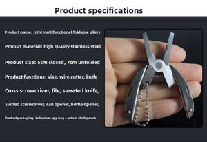 Wholesale Multifunctional Tool <b>Pliers</b> <b>Mini</b> Multi-Purpose Folding Turtle Outdoor Wholesale - Product Image 5
