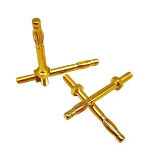 ADB Edinburgh Banana <b>Plug</b> 6.5*43-4.0mm Brass Gold Plated Pin Connector For Circuit Board Speaker Use - Product Image 3