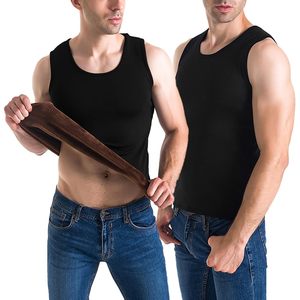 FOXA <b>Thermal</b> Tank <b>Top</b> Men Cotton Fleece Lined Underwear Sleeveless Vest Undershirt Winter Warm Breathable - Product Image 1