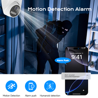 Kamera CCTV Mini Dome WiFi HD CMOS 5MP untuk Keamanan Rumah Pintar dengan Pan-Tilt, Penglihatan Malam, Audio Dua Arah, dan NVR untuk Penggunaan Dalam Ruangan