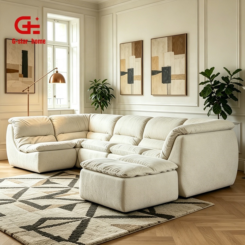 Modern Sectional Corner Sofa – Compressed Packing Living Room Sofa for Apartments & Hotels - View 2