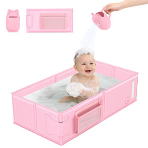 <span class=keywords><strong>Vasca</strong></span> da Bagno Pieghevole per Neonati, Grande <span class=keywords><strong>Vasca</strong></span> Quadrata in PVC per Interni con Supporto per Doccia, <span class=keywords><strong>Vasca</strong></span> Portatile Multifunzione per Bambini da 0-12 Mesi - Product Image 2