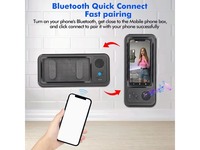 Boîtier étanche pour téléphone portable de salle de bain avec haut-parleur Bluetooth, écran tactile anti-buée et rotation à 360° pour douche, cuisine, natation – Universel