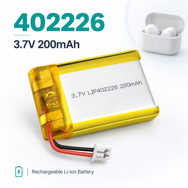 OEM Battery 402226 3.7V 200mAh Lithium Ion Battery Rechargeable Lithium Polymer Battery for Bluetooth TWS Earbuds Charging Case