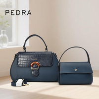 PEDRA Leder Mode Luxus Handtaschen für Damen Markttaschen für Frauen Damen-Handtasche mit Großer Kapazität