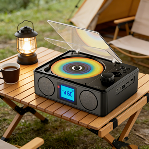 Reproductor de CD Portátil Retro, Walkman con Bluetooth, MP3, 5W, Boombox, Ranura <span class=keywords><strong>para</strong></span> Tarjeta USB/TF, Radio FM, Puerto AUX, Control Remoto, Reproducción en Repetición - Product Image 6