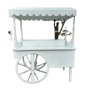 Chariot de bonbons pliable personnalisé Chariot de bonbons de fleurs <span class=keywords><strong>avec</strong></span> roues Décoration de Noël pour enfants de mariage - Product Image 1
