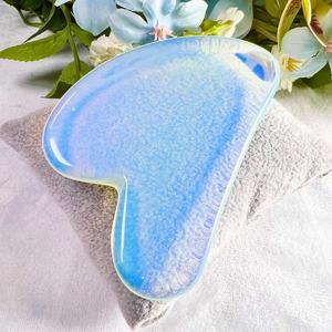 Hochwertiges Opalith Gua Sha Massagegerät für Gesicht, Augen und Hals - Hautpflege-Massagewerkzeug aus Opalstein, Jade Gua Sha Beauty Massager - Product Image 5