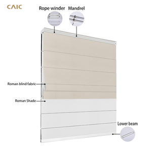 Stores romains sur mesure, vente d'usine, stores romains occultants de luxe à double couche pour fenêtres américaines - Product Image 1