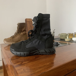 <span class=keywords><strong>Botas</strong></span> de Cuero de Media Caña Tácticas de Combate con Punta de Acero para Hombre y Mujer, Zapatos de Seguridad para Senderismo en Desierto - Product Image 5