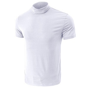 Vente chaude T-shirt à manches courtes à col roulé pour hommes Fitness Sports Running <span class=keywords><strong>Pull</strong></span> à séchage rapide T-shirt surdimensionné pour hommes - Product Image 6