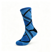 Chaussettes de sport à compression personnalisées avec impression géométrique par sublimation, chaussettes de basket-ball, anti-odeur, respirantes, unisexes