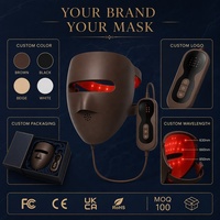 Masque facial professionnel en silicone de qualité alimentaire avec LED pour la luminothérapie, 4 couleurs, anti-âge, collagène, acné, couverture complète du visage
