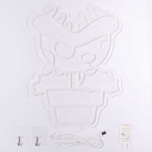 Enseigne au néon <span class=keywords><strong>Mario</strong></span> Piranha Plant Panneau LED personnalisé pour club de jeu Transformateur intérieur/extérieur Facile à suspendre Debout Voiture événement Taxi mur - Product Image 6
