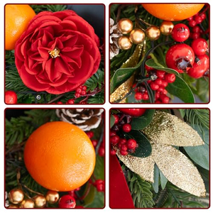 Couronnes de Noël commerciales pré-éclairées, couronnes et guirlandes de Noël artificielles en gros, fournitures de magnolias - Product Image 4