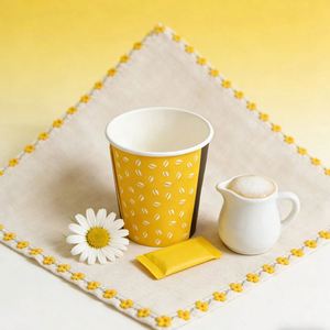 Gobelets en carton jetables de qualité alimentaire pour boissons et chocolat, avec poignées, pour emporter, style arabe - Product Image 1