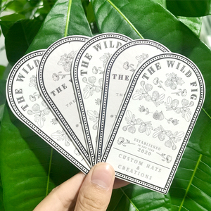 Carte de remerciement en carton kraft avec logo personnalisé SHINY pour les petites entreprises, écologique, en <span class=keywords><strong>papier</strong></span> épais, carte de vœux - Product Image 1