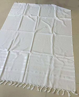 Châle de prière juif en laine texturée antidérapante à rayures blanches, certifié casher, Tallit