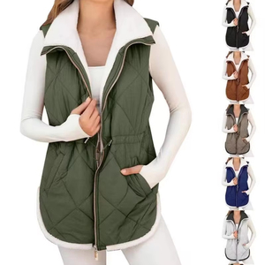<span class=keywords><strong>Chaleco</strong></span> de Invierno <span class=keywords><strong>Acolchado</strong></span> Ligero sin Mangas para <span class=keywords><strong>Mujer</strong></span>, con Cuello Alto y Forro de Sherpa, Venta al Por Mayor Personalizada - Product Image 1