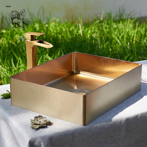 BLVE hotel all'aperto strutture pubbliche in metallo ottone antico lavabo 304 lavabo lavello per lavaggio a mano in <span class=keywords><strong>acciaio</strong></span> inossidabile - Product Image 6