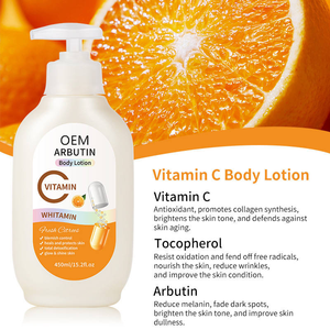 Loción Corporal con Ácido de Frutas y Vitamina C 450ml, Leche Hidratante y Blanqueadora con Cápsulas de VC para Uso Nocturno <span class=keywords><strong>en</strong></span> Todo Tipo de Piel - Product Image 2