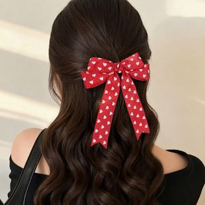 Fermagli per Capelli Double Happiness per San Valentino, Fiocchi con Mini Cuori, Accessori Romantici e Dolci per Ragazze - Product Image 4