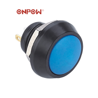 ONPOW Saklar Terminal Pin, Sakelar Tombol Tekan 12Mm 1 Tanpa SPST Sesaat (CE,ROHS)
