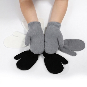Gant en tricot personnalisé pour enfants garçons filles mitaines en acrylique à <span class=keywords><strong>haute</strong></span> élasticité motif de tricot pour enfants avec votre logo - Product Image 1