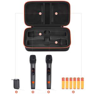 สำหรับ <span class=keywords><strong>JBL</strong></span> ระบบรับไมค์คู่ไร้สายแบบมือถือเคสไมค์คู่สำหรับร้องเพลงคาราโอเกะกระเป๋าเดินทางใช้ได้กับไมโครโฟน2ตัว - Product Image 2
