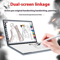 SZBOX DS135 Ordinateur portable/tablette 2 en 1 à double écran Win 11 Pro Écran IPS portable Alder Lake-N150 16 Go DDR4 Boîtier métallique
