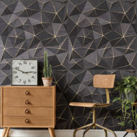 Film Dinding PVC Tempel dan Lepas Pola Geometris Tahan Air Wallpaper Perekat Diri untuk Dekorasi dan Renovasi Rumah