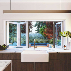 <span class=keywords><strong>Ventanas</strong></span> Plegables Verticales <span class=keywords><strong>de</strong></span> Aleación <span class=keywords><strong>de</strong></span> Aluminio con Perfil <span class=keywords><strong>de</strong></span> Rotura Térmica, Estándar Australiano AS2047, Diseño Moderno para <span class=keywords><strong>Cocina</strong></span> y Villa - Product Image 5