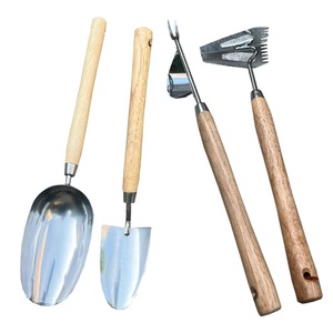 Mini pelle de jardin en acier inoxydable avec manche en chêne, outil de jardinage extérieur pour désherber et creuser, idéal pour la plantation et les travaux en bord de mer - Product Image 5