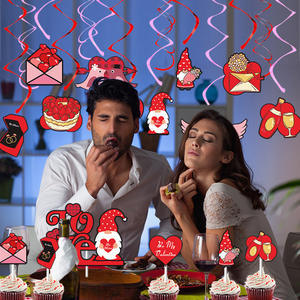 Decoración Romántica de San Valentín, Adorno de Pastel en Espiral con <span class=keywords><strong>Gnomo</strong></span> para Bodas, Aniversarios, Compromisos, Decoraciones para Pasteles - Product Image 3