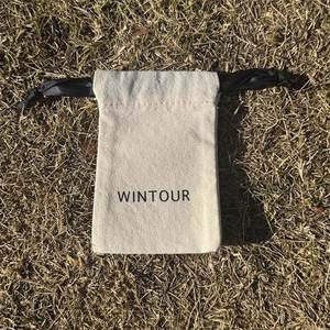Recyclable Soft Cotton <b>Drawstring</b> Bag Reusable Cotton <b>Pouch</b> Trendy <b>Drawstring</b> Bag Multi-purpose Dust <b>Pouch</b> - Product Image 2