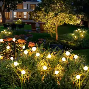 Lampe de jardin solaire extérieure étanche Starburst Firefly Swaying Light Solar Fairy Fireworm Decoration Lights