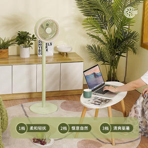 Ventilador de Circulación de Aire Tipo Turbina de 110 cm, Ventilador de Piso Oscilante 3D con Diseño de Cinco Aspas para Uso en el Hogar y Dormitorios - Product Image 2