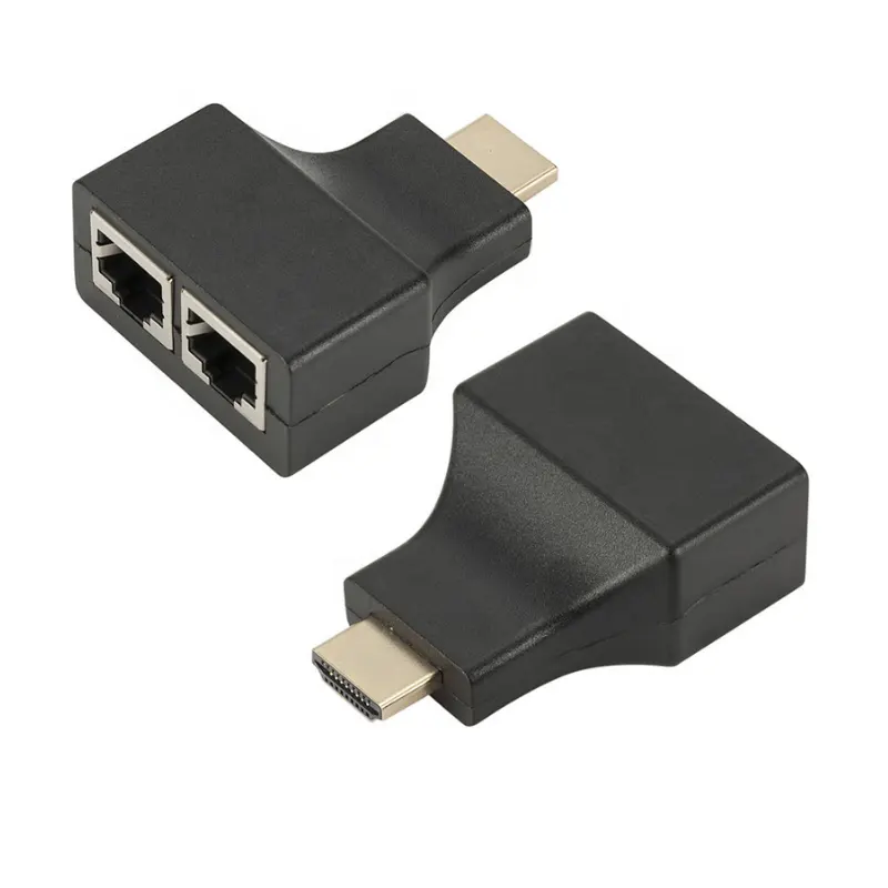 Vnew ucuz fabrika fiyat HDMI çift ağ kablosu 30M çift RJ45 ethernet genişletici ağ genişletici HDMI HD uzatma dönüşüm