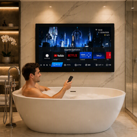 Téléviseur de douche 4K étanche de 55 pouces, 500 nits de luminosité élevée, haut-parleur intégré, télévision de salle de bain sur mesure