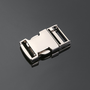 Side Release Buckle Metal Silver Black Durable For Bags Adjustable <b>Webbing</b> Hardware Accessory - Product Image 2