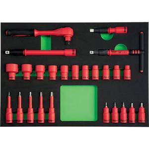 FG 100/21-IS <b>Socket</b> Set 21-Piece Metric Automotive Repair Tools - Product Image 1